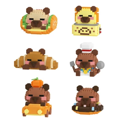 Kawaii Gifts Capibara Toys Micro Particle Building Blocks
