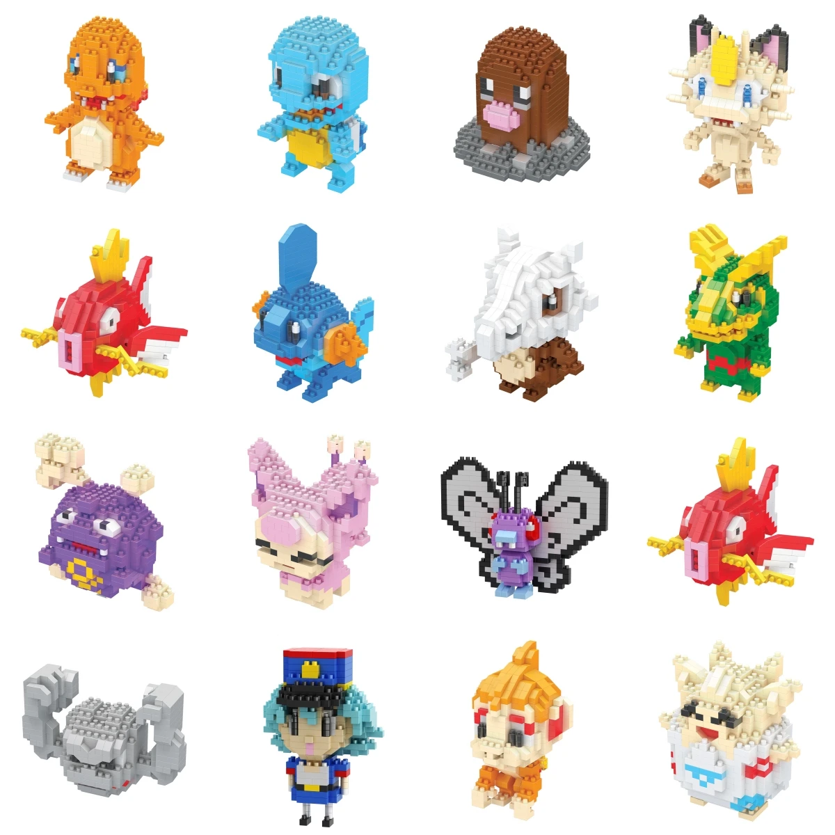 Pokemon Nanoblock Cartoon Pikachu Animal Building Blocks