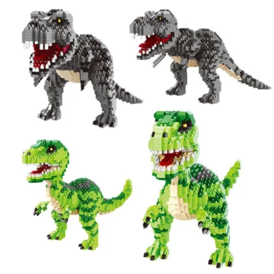 BALODY DIY Dinosaur Tyrannosaurus Rex Velociraptor 3D Building Blocks