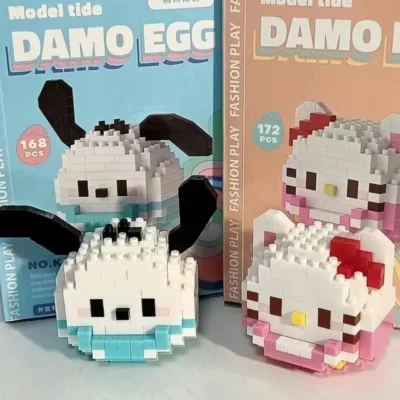 Sanrio Hello Kitty Assembled Toys Decorative Ornament Anime Figure Building Block