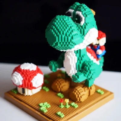 Micro Toys Cartoon Yoshi Mario DIY Small Particle Building Blocks