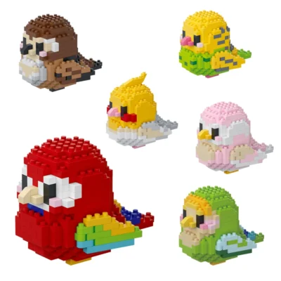 Cute Colorful Parrot Particle Building Block