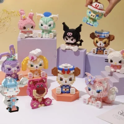 Disney 108 style Stitch LinaBell StellaLou Building Blocks Princess Cartoon  Building Block