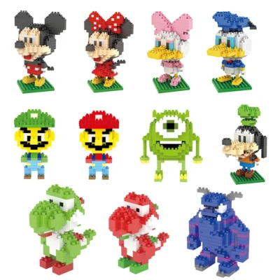 Miniso Disney Mario bros Yoshi Action Figure Nano Building Blocks