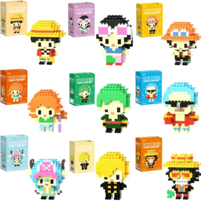 One Pieca Luffy Zoro Anime Action Building Blocks