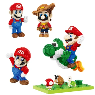 Kids Toys Super Mario Bros Action Figure Building Blocks