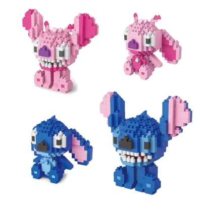 Disney Toys Stitch  Kids Toys Cartoon Anime Building Blocks